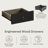 Cesare 55.12" W Fluted Computer Desk with Keyboard Tray-189278748
