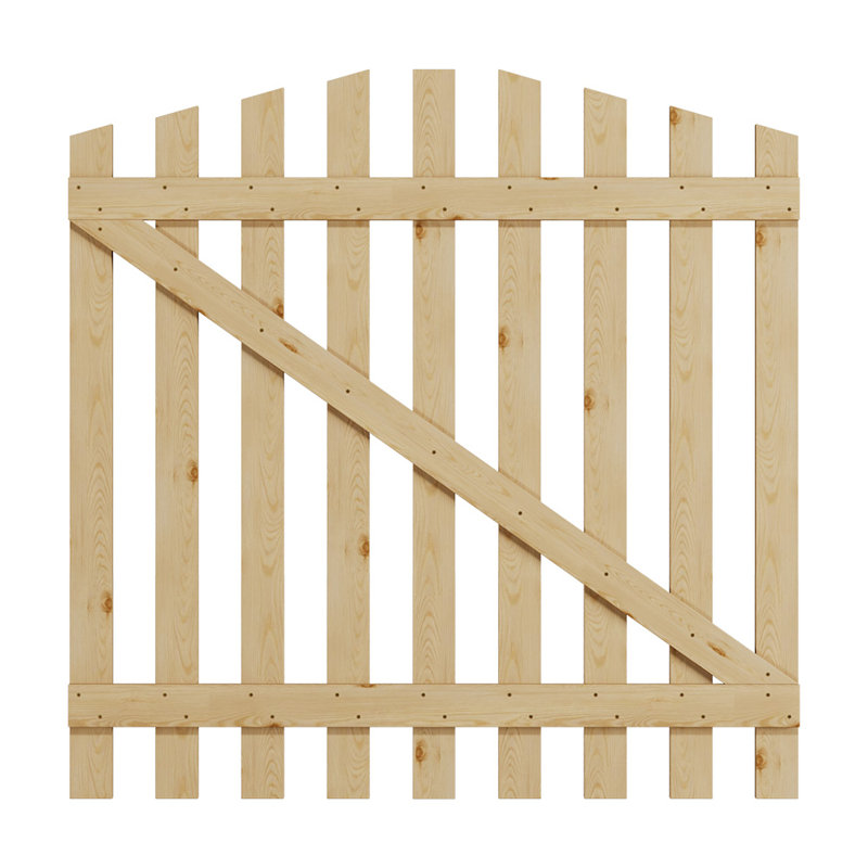 Adelheid Gate Fencing with 1 Panel(s) Included, Wooden, 120cm H x 120cm W x 5cm D