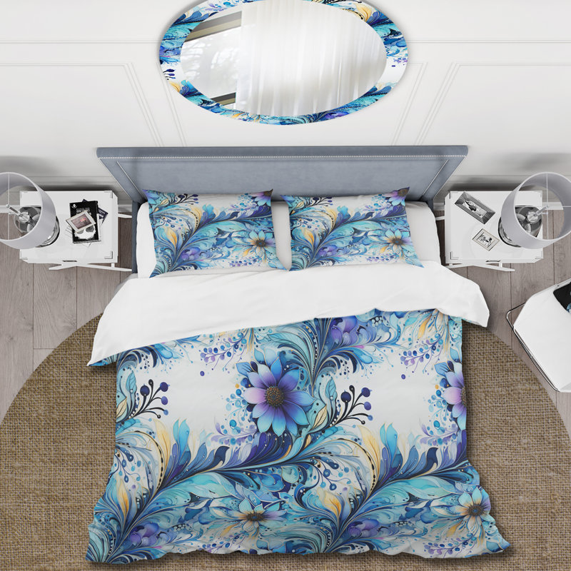 Watercolor Delight Paisley Pattern I - Ensemble de housse de couette à motif cachemire