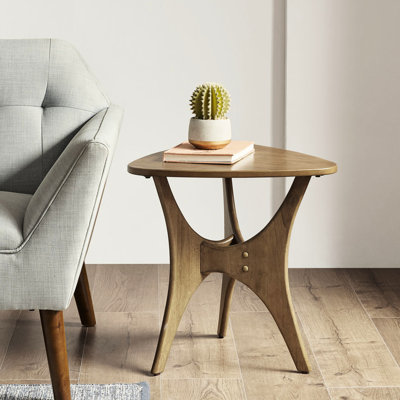 Table basse de style Mid-Century moderne en orme naturel pour salon, facile à assembler