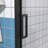 Single Sliding Shower Door 56-60" W X 72" H Semi-Frameless Shower Glass Panel, 1/4" (6Mm) Clear Tempered Glass, Transparent Safety Film For Glass,Aluminium Alloy Matte Black,Reversible Installation