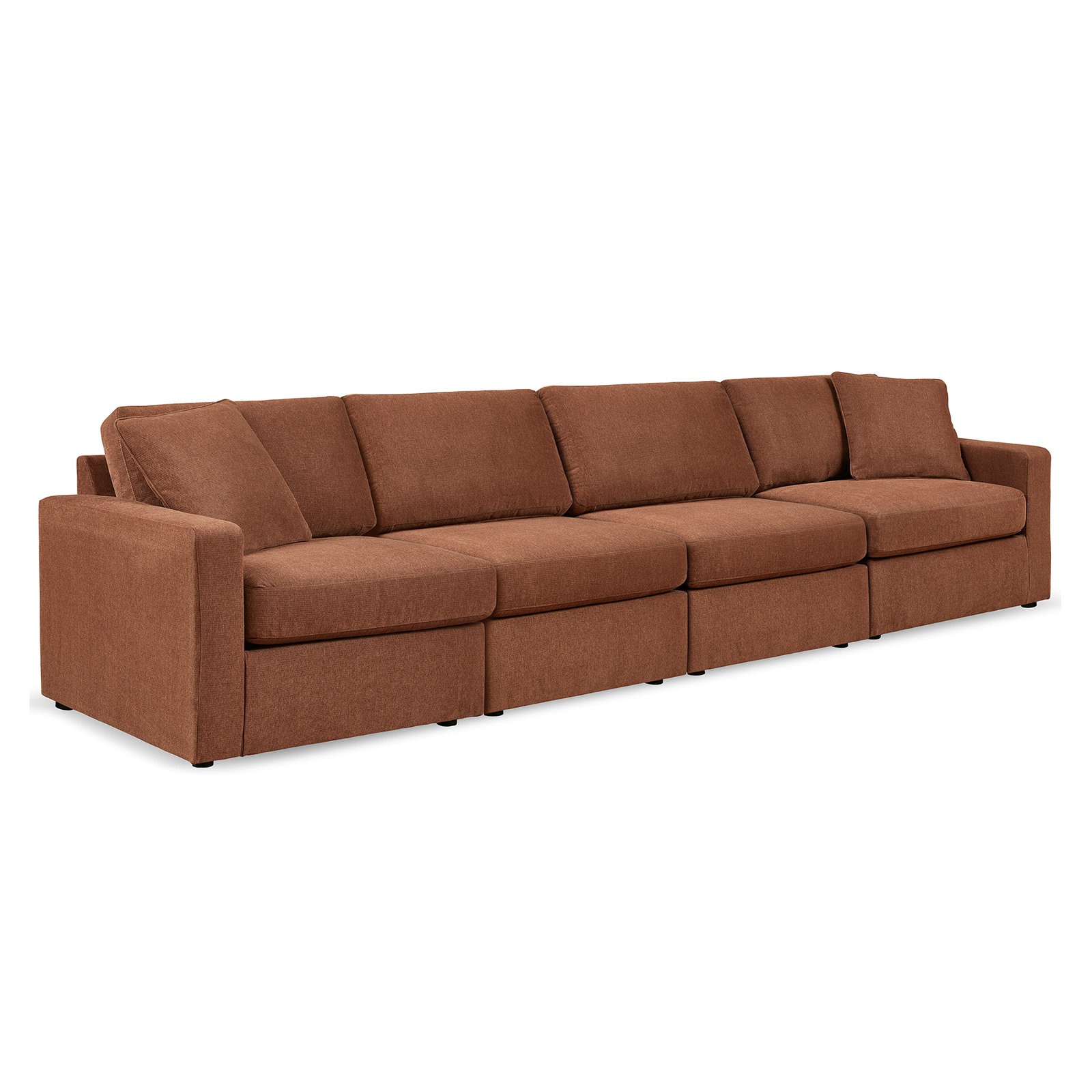 Chesham Modular Sofa, Brown, 36" H x 140" W x 32" D, 4
