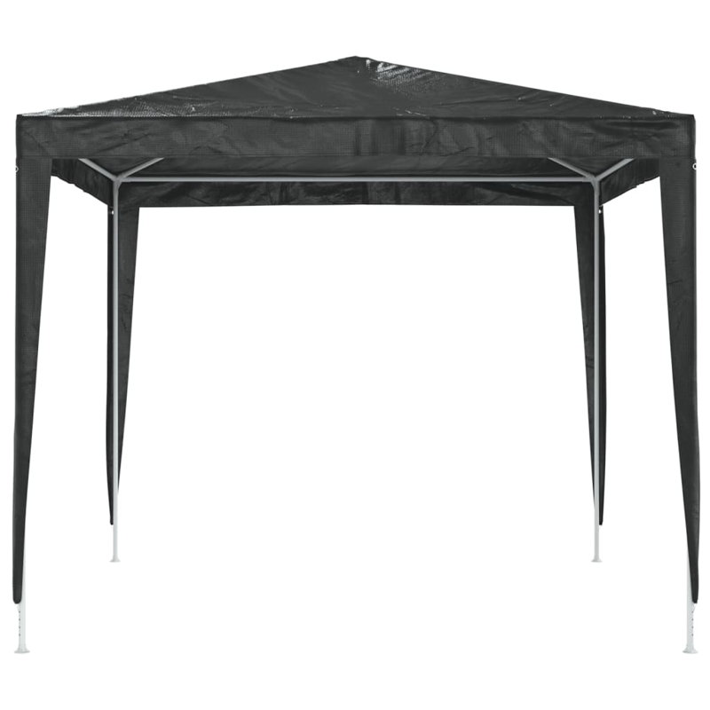 Tente de réception d'extérieur en polyéthylène anthracite et acier 8,2 x 8,2 pi Party, Anthracite