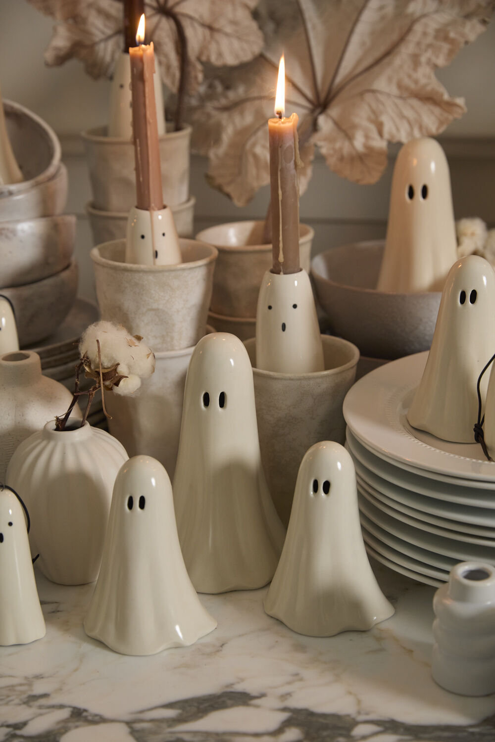 Not So Ghostly Figurine, 7" H x 4.5" W x 4.5" D