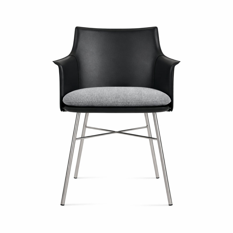 Briancon Cross Chair, Poli, Noir