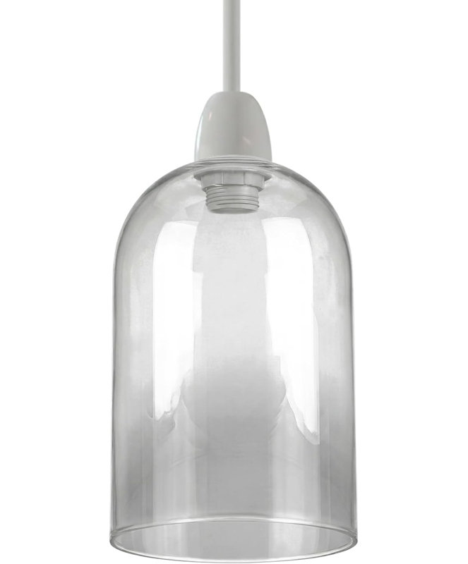 23 cm H Drum Glass Lamp Shade