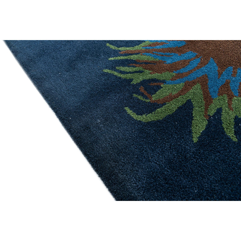 Tapis carré bleu marine Johansson