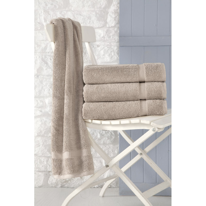 Ensemble de 4 serviettes de bain en coton turc Cambridge , Taupe
