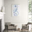 Up Smoke 1' Framed Graphic Art Print on Glass in Blue