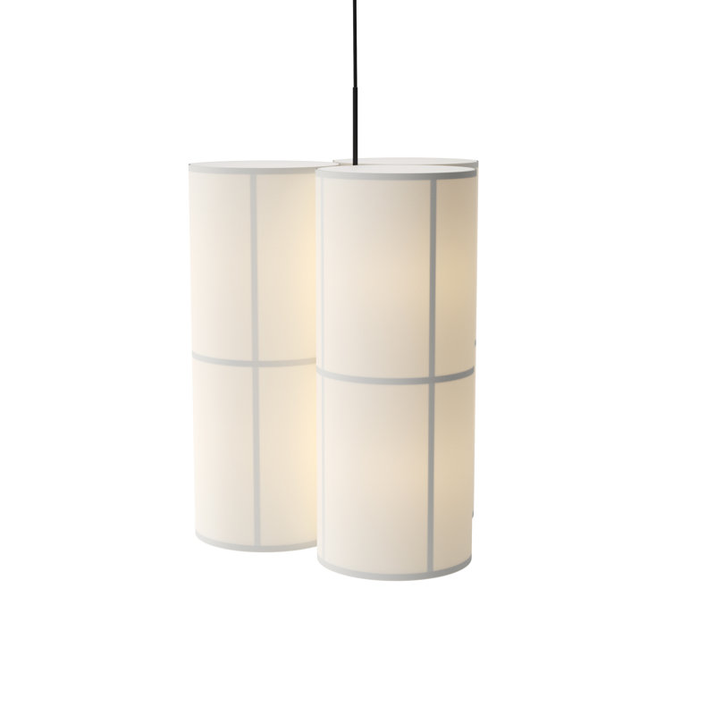 Hashira 3 - Light Pendant, 23.6" H x 14.6" W x 14.6" D, Raw