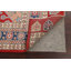 Tapis rouge en laine noué à la main de conception unique 7 pi 11 po x 9 pi 8 po Gaud