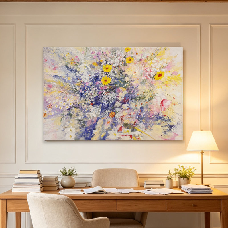  Fleurs colorées de prairies colorées I, reproduction d'art sur toile, 24 po x 36 po