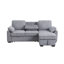 Canapé-lit modulaire réversible en tissu chenille de 91 po de largeur avec méridienne de rangement, table rabattable, porte-gobelets et ports de chargement-1699677232