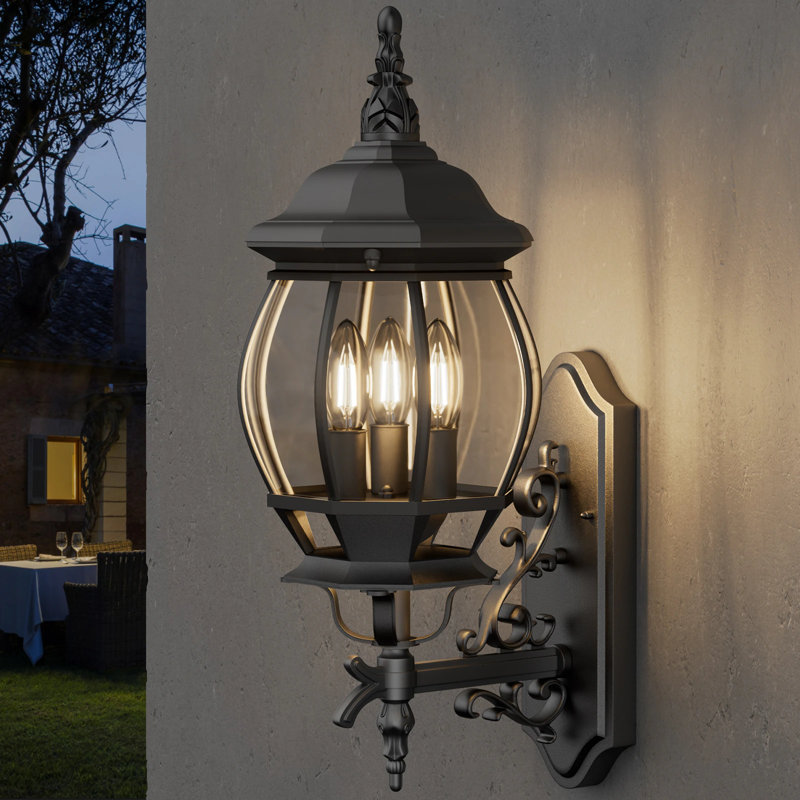 Applique murale en aluminium Abruscato, Noir, H 23,2 po x l 7,3 po x P 11,2 po