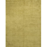 Hand Knotted Area Rug in Olive Green
