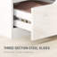 HOMCOM Bedside Table, Bedside Cabinet with 2 Drawers, High Gloss White