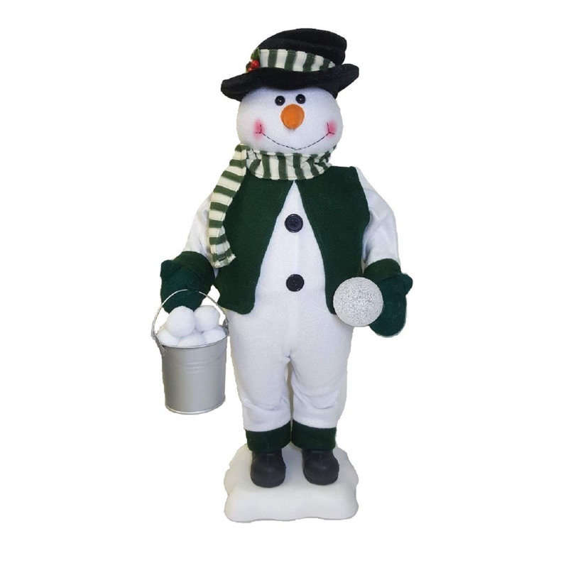 Bonhomme de neige animé avec boules de neige