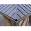 Pavillon de jardin 12 po x 20 pi, pavillon alu avec auvent en acier, pavillon de pavillon permanent à toit rigide pour l'extérieur
