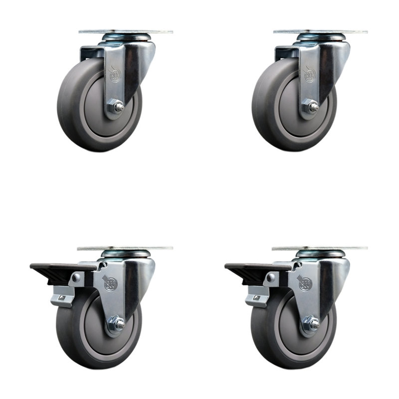 4-Piece Thermo Rubber Caster Set