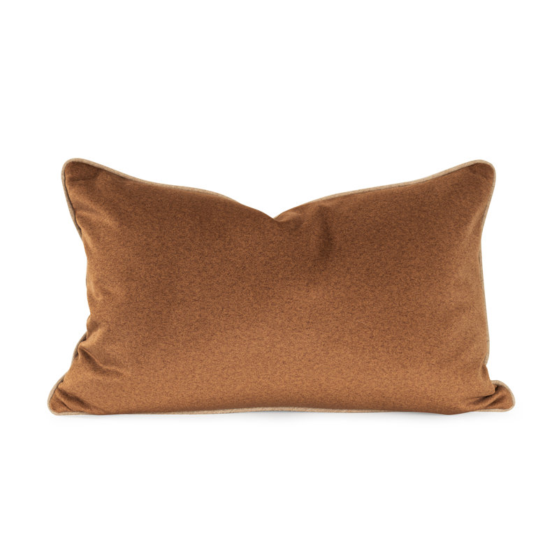 Oreiller en polyester 14 x 22 Qiviut Brown, Polyester, Rectangle H 14 po x l 22 po, Brun