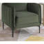 Magnifique fauteuil d'appoint 1 pièce en velours vert foncé recouvert de tissu en velours-646896774