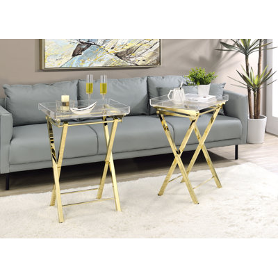 Reyhaneh Tray Top End Table Set