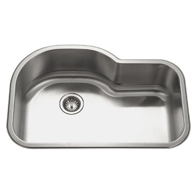 Medallion Designer 31.5'' L Single Bowl Stainless Steel Kitchen Sink