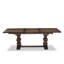 9 Piece Dining Room Table Set Includes a Rectangle Wooden Table with Removable Leaf and 8 Black Faux Leather Upholstered Chairs, Distressed Jacobean-37795312-37795313-37795314