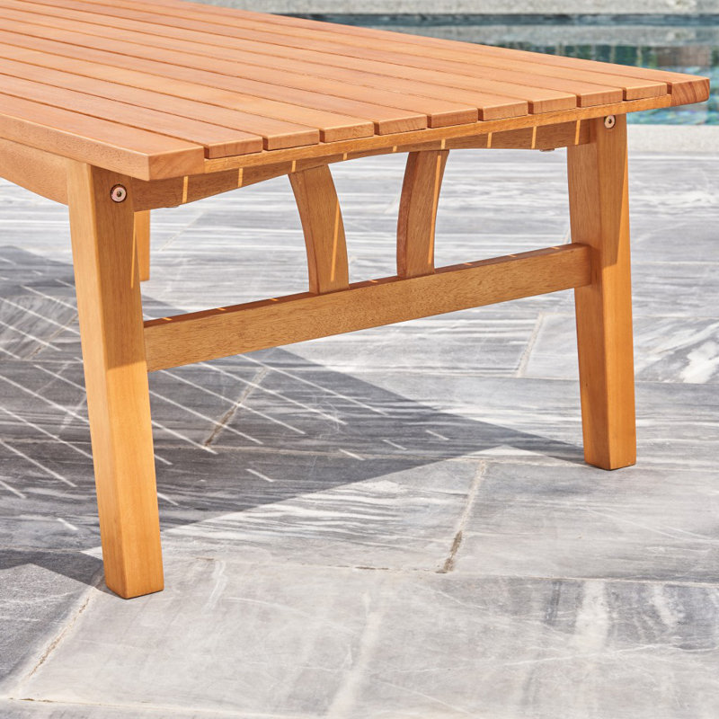 Table basse en bois, H 16 po x l 24 po x P 48 po