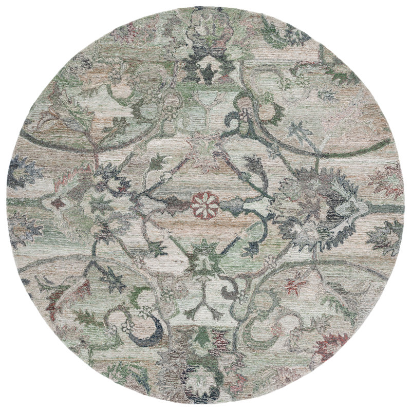 Langley Street Lineberger Hand Tufted Wool Floral Rug & Reviews | Wayfair