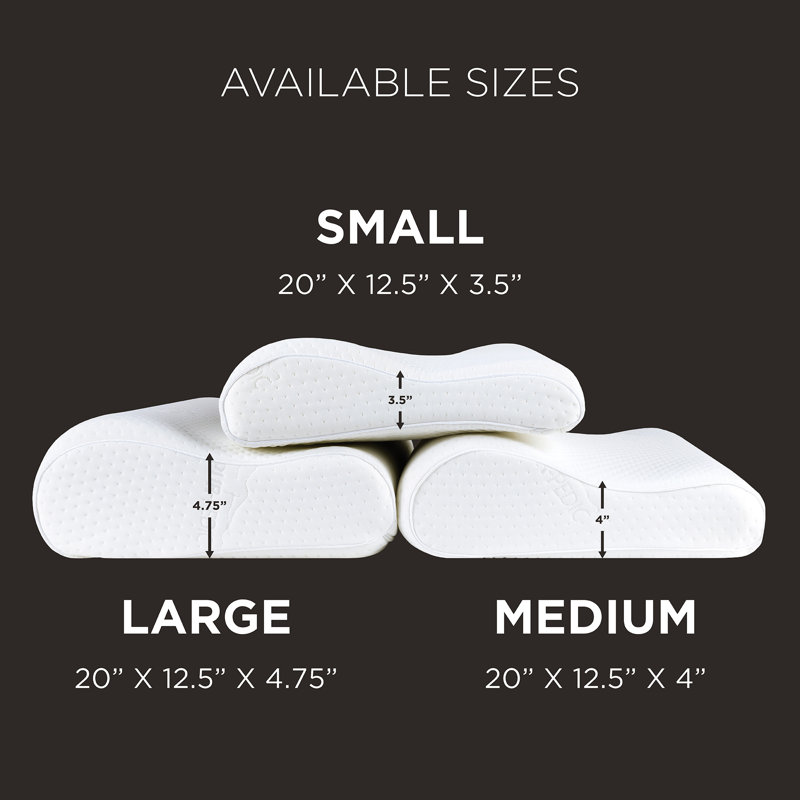 Tempur-Ergo Neck Memory Foam Extra Firm Pillow, Medium Profile, Single