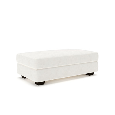 Emilio 49" Cotton Upholstered Ottoman