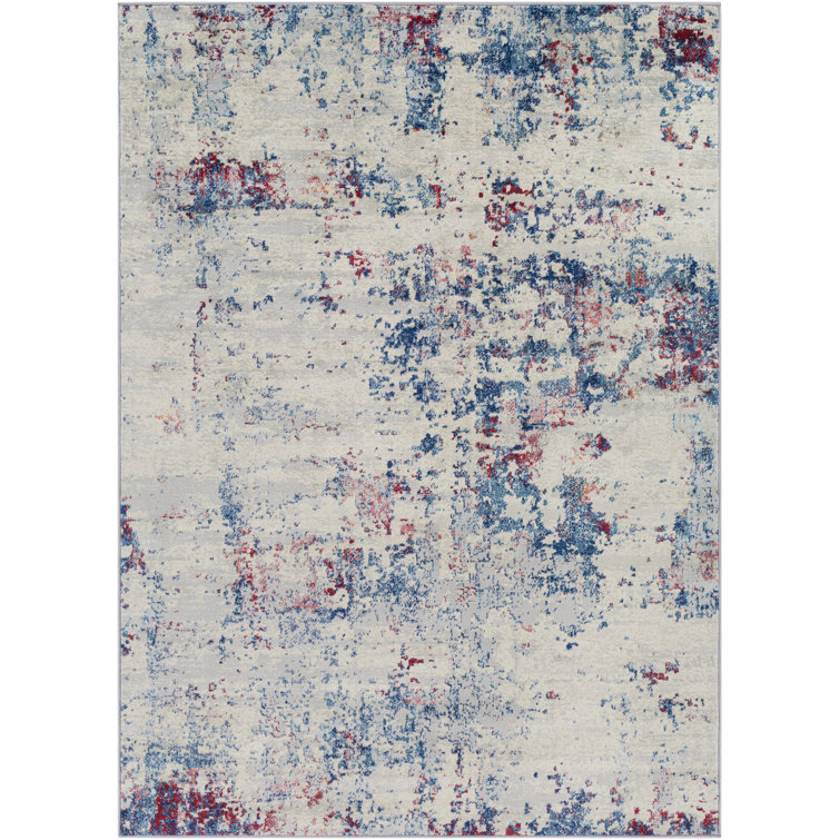Tapis Griffiths bleu / bourgogne