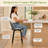 AriaHome 25" Upholstered Swivel Counter Stool with Low Back and Metal Footrest (Set of 2)-2129825486-2146296803