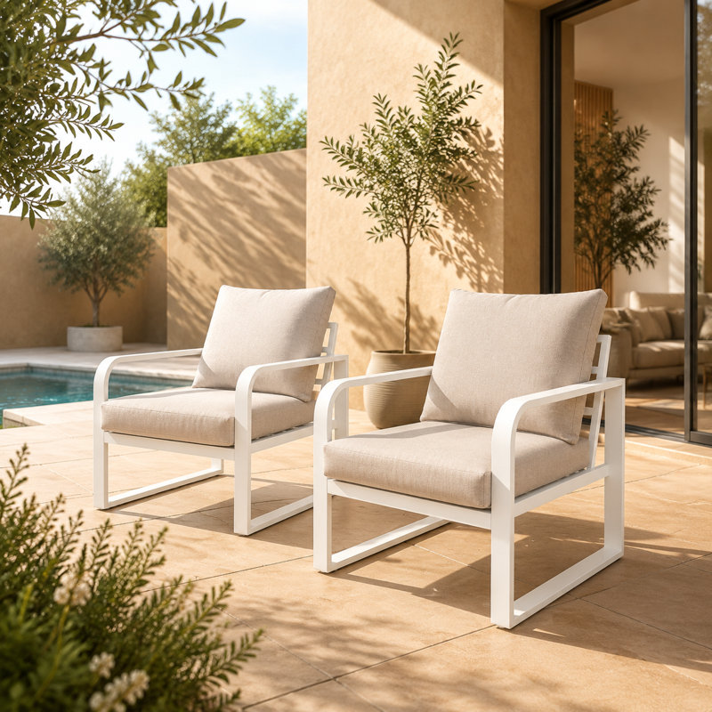 Chaise d'extérieur moderne simple en aluminium