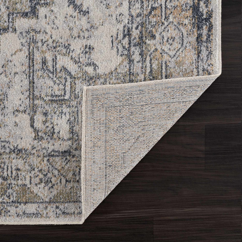 Tapis beige Medallion Design Performance, Rectangle 7 pi 10 po x 10 pi 2 po