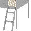 Lit double avec bureau et lumières DEL, lit mezzanine bas avec barrière de sécurité et échelle, lit mezzanine en bois pour petit espace traditionnel, aucun sommier nécessaire-1085082236