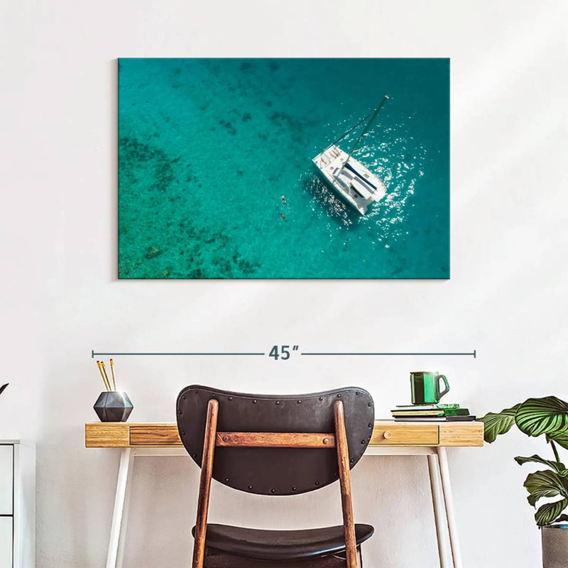 Mehar Catamaran Adrift, 26" H x 39" W