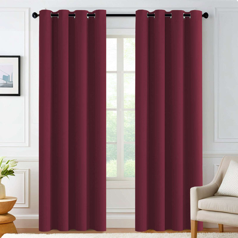 Curtains for Bedroom/Living Room 2 Panels Set - Thermal Insulated Room Darkening Grommet Top Curtains, 52" W x 84" L