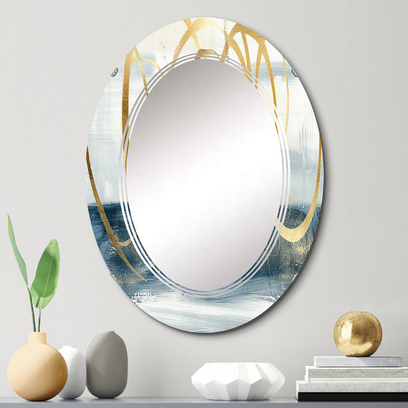 Abstract Geometric Shape Vanity Mirror, 20" W x 30" H