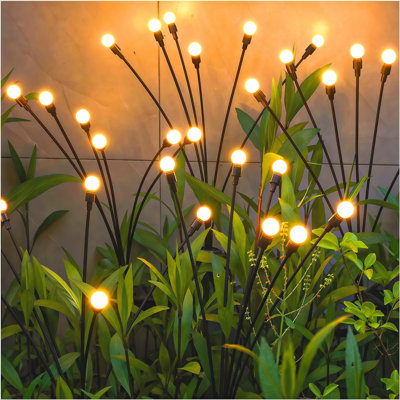 Éclairage solaire à piquet à balançoire, 8 lumières DEL de jardin vibrantes à vent, ensemble de 8 lumières décoratives à énergie solaire pour le jardin