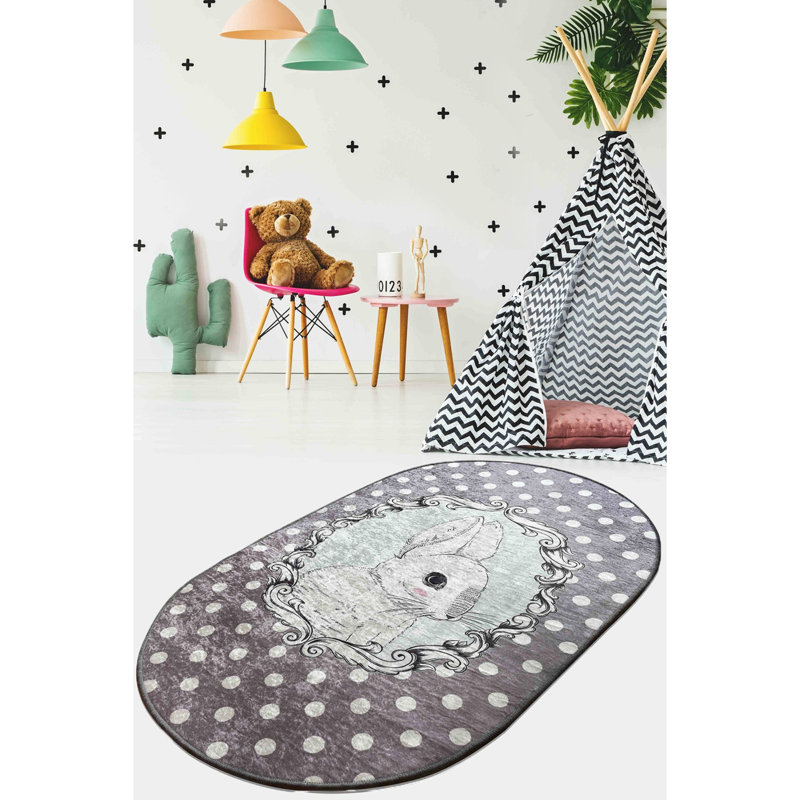 Stylish Polyester Area Carpet, 3.3 x 5.2 ft | 100% Antibacterial Material, 0.4 in Pile Height | Non-Slip Underside, Machine Washable | Perfect for Living Room & Bedroom Decor, Soft & Durable Design