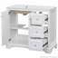 Meuble-lavabo de 36 po avec lavabo en céramique, tablette réglable en forme de U-116859029