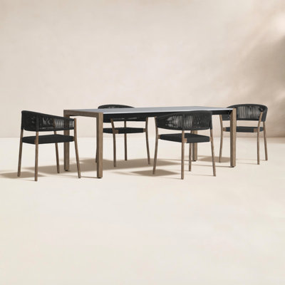 Izola 35" Eucalyptus Patio Dining Set