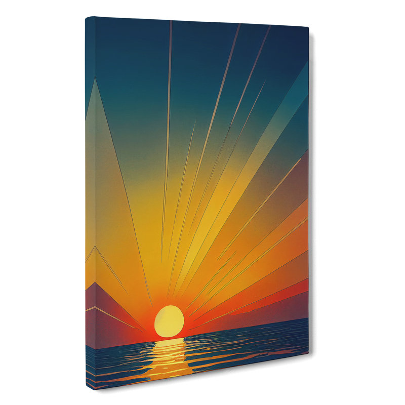 Wondrous Sunset View - Wrapped Canvas Print, 50cm H x 35cm W x 3cm D