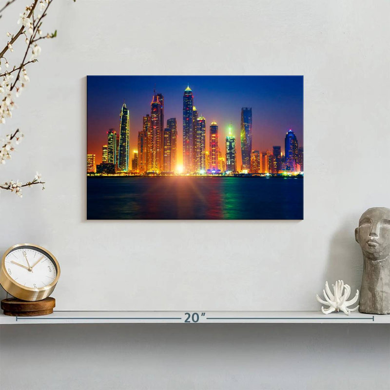 Lever de soleil à Dubaï, H 8 po x l 12 po