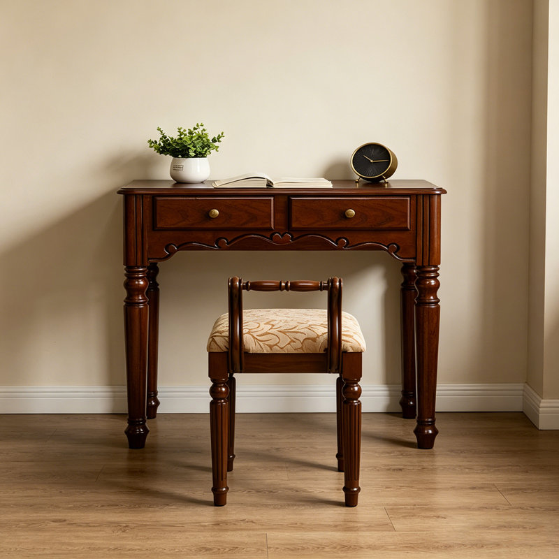 American-style Exquisite Rubberwood Desk 39.37 in