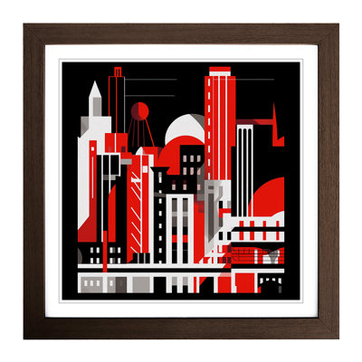 City Of Manchester Constructivism - Framed Print
