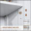 Armoire de cuisine moderne avec comptoir de four à micro-ondes, tablettes réglables et conception élégante pour une organisation et une esthétique améliorées