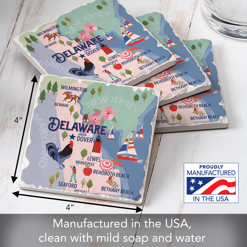 Ensemble de sous-verres 4 pièces CounterArt Delaware